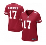 Women's San Francisco 49ers #17 Emmanuel Sanders Game Red Team Color Football Jersey