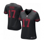 Women's San Francisco 49ers #17 Jalen Hurd Game Black Football Jersey