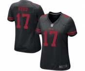 Women's San Francisco 49ers #17 Jalen Hurd Game Black Football Jersey