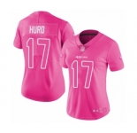Women's San Francisco 49ers #17 Jalen Hurd Limited Pink Rush Fashion Football Jersey