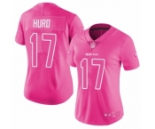 Women's San Francisco 49ers #17 Jalen Hurd Limited Pink Rush Fashion Football Jersey