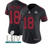 Women's San Francisco 49ers #18 Dante Pettis Black Vapor Untouchable Limited Player Super Bowl LIV Bound Football Jersey