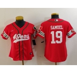Women's San Francisco 49ers #19 Deebo Samuel Red Mexico Cool Base Stitched Baseball Jersey