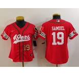 Women's San Francisco 49ers #19 Deebo Samuel Red Mexico Cool Base Stitched Baseball Jerseys