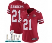 Women's San Francisco 49ers #21 Deion Sanders Red Team Color Vapor Untouchable Limited Player Super Bowl LIV Bound Football Jersey