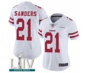 Women's San Francisco 49ers #21 Deion Sanders White Vapor Untouchable Limited Player Super Bowl LIV Bound Football Jersey