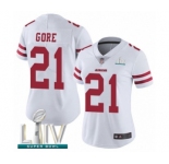 Women's San Francisco 49ers #21 Frank Gore White Vapor Untouchable Limited Player Super Bowl LIV Bound Football Jersey