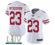 Women's San Francisco 49ers #23 Ahkello Witherspoon White Vapor Untouchable Limited Player Super Bowl LIV Bound Football Jersey