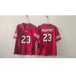 Women's San Francisco 49ers #23 Christian McCaffrey Red Alternate Football Stitched Jersey