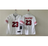 Women's San Francisco 49ers #23 Christian McCaffrey White 2nd Alternate Football Stitched Jersey