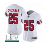 Women's San Francisco 49ers #25 Richard Sherman Limited White Rush Vapor Untouchable Super Bowl LIV Bound Football Jersey