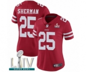 Women's San Francisco 49ers #25 Richard Sherman Red Team Color Vapor Untouchable Limited Player Super Bowl LIV Bound Football Jersey
