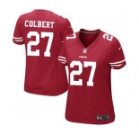 Women's San Francisco 49ers #27 Adrian Colbert Game Red Team Color Football Jersey