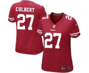 Women's San Francisco 49ers #27 Adrian Colbert Game Red Team Color Football Jersey