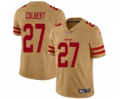 Women's San Francisco 49ers #27 Adrian Colbert Limited Gold Inverted Legend Football Jersey