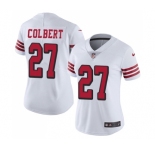 Women's San Francisco 49ers #27 Adrian Colbert Limited White Rush Vapor Untouchable Football Jersey