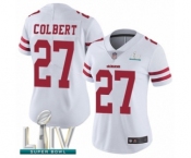 Women's San Francisco 49ers #27 Adrian Colbert White Vapor Untouchable Limited Player Super Bowl LIV Bound Football Jersey