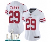 Women's San Francisco 49ers #29 Jaquiski Tartt White Vapor Untouchable Limited Player Super Bowl LIV Bound Football Jersey