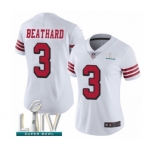 Women's San Francisco 49ers #3 C. J. Beathard Limited White Rush Vapor Untouchable Super Bowl LIV Bound Football Jersey