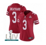 Women's San Francisco 49ers #3 C. J. Beathard Red Team Color Vapor Untouchable Limited Player Super Bowl LIV Bound Football Jersey