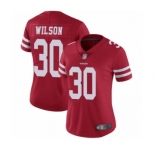 Women's San Francisco 49ers #30 Jeff Wilson Red Team Color Vapor Untouchable Limited Player Football Jersey
