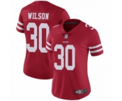 Women's San Francisco 49ers #30 Jeff Wilson Red Team Color Vapor Untouchable Limited Player Football Jersey