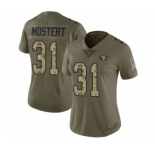 Women's San Francisco 49ers #31 Raheem Mostert Limited Olive Camo 2017 Salute to Service Football Jersey
