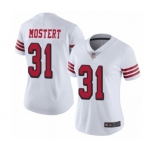 Women's San Francisco 49ers #31 Raheem Mostert Limited White Rush Vapor Untouchable Football Jersey