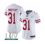 Women's San Francisco 49ers #31 Raheem Mostert White Vapor Untouchable Limited Player Super Bowl LIV Bound Football Jersey