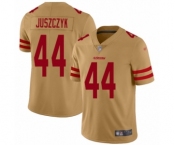 Women's San Francisco 49ers #44 Kyle Juszczyk Limited Gold Inverted Legend Football Jersey