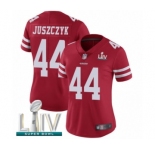 Women's San Francisco 49ers #44 Kyle Juszczyk Red Team Color Vapor Untouchable Limited Player Super Bowl LIV Bound Football Jersey