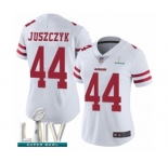 Women's San Francisco 49ers #44 Kyle Juszczyk White Vapor Untouchable Limited Player Super Bowl LIV Bound Football Jersey