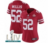 Women's San Francisco 49ers #52 Patrick Willis Red Team Color Vapor Untouchable Limited Player Super Bowl LIV Bound Football Jersey