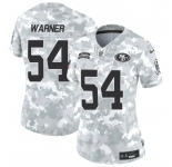 Women's San Francisco 49ers #54 Fred Warner 2024 F.U.S.E Arctic Camo Salute To Service Limited Stitched Jersey