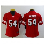 Women's San Francisco 49ers #54 Fred Warner Limited Red Rush Vapor Untouchable Football Jerseys