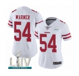 Women's San Francisco 49ers #54 Fred Warner White Vapor Untouchable Limited Player Super Bowl LIV Bound Football Jersey