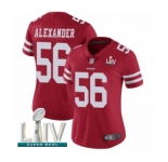 Women's San Francisco 49ers #56 Kwon Alexander Red Team Color Vapor Untouchable Limited Player Super Bowl LIV Bound Football Jersey