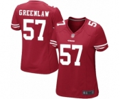Women's San Francisco 49ers #57 Dre Greenlaw Game Red Team Color Football Jersey