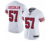 Women's San Francisco 49ers #57 Dre Greenlaw Limited White Rush Vapor Untouchable Football Jersey