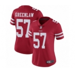 Women's San Francisco 49ers #57 Dre Greenlaw Red Team Color Vapor Untouchable Limited Player Football Jersey