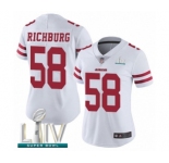 Women's San Francisco 49ers #58 Weston Richburg White Vapor Untouchable Limited Player Super Bowl LIV Bound Football Jersey
