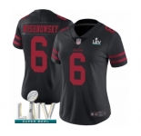 Women's San Francisco 49ers #6 Mitch Wishnowsky Black Vapor Untouchable Limited Player Super Bowl LIV Bound Football Jersey