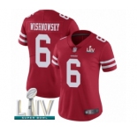 Women's San Francisco 49ers #6 Mitch Wishnowsky Red Team Color Vapor Untouchable Limited Player Super Bowl LIV Bound Football Jersey