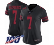 Women's San Francisco 49ers #7 Colin Kaepernick Black Vapor Untouchable Limited Player 100th Season Football Jersey