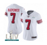 Women's San Francisco 49ers #7 Colin Kaepernick Limited White Rush Vapor Untouchable Super Bowl LIV Bound Football Jersey