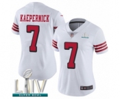 Women's San Francisco 49ers #7 Colin Kaepernick Limited White Rush Vapor Untouchable Super Bowl LIV Bound Football Jersey