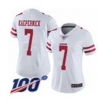 Women's San Francisco 49ers #7 Colin Kaepernick White Vapor Untouchable Limited Player 100th Season Football Jersey