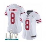 Women's San Francisco 49ers #8 Steve Young White Vapor Untouchable Limited Player Super Bowl LIV Bound Football Jersey