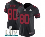 Women's San Francisco 49ers #80 Jerry Rice Black Vapor Untouchable Limited Player Super Bowl LIV Bound Football Jersey