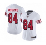 Women's San Francisco 49ers #84 Kendrick Bourne Limited White Rush Vapor Untouchable Football Jersey